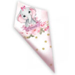 Χωνάκια ζαχαρωτών Ελεφαντάκι με φιόγκο