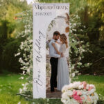 Αφίσα Γάμου Υφασμάτινη - Μίνιμαλ Με Φωτογραφία 1,30m