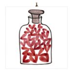 Διακοσμητικό καδράκι "Βάζο με καρδιές"