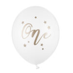 12" Μπαλόνι λευκό "One"