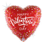 18'' Μπαλόνι 'Happy Valentine's Day' Confetti Hearts