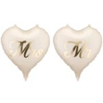 18'' Μπαλόνια Καρδιές Mrs and Mr (2 τεμ)