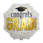18″ Μπαλόνι Αποφοίτησης Οκτάγωνο Congrats Grad