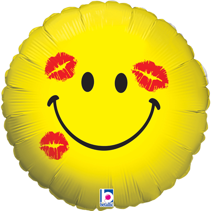 18_-mpaloni-emoji-face-kisses_1 18" Μπαλόνι Emoji Face Kisses - Image 1