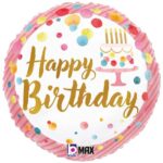 18″ Μπαλόνι Γενεθλίων ροζ Party Time