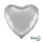 18" Μπαλόνι Καρδιά Ασημί