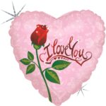 18" Μπαλόνι Καρδιά I love you - Τριαντάφυλλο