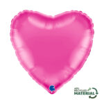 18" Μπαλόνι Καρδιά Φούξια
