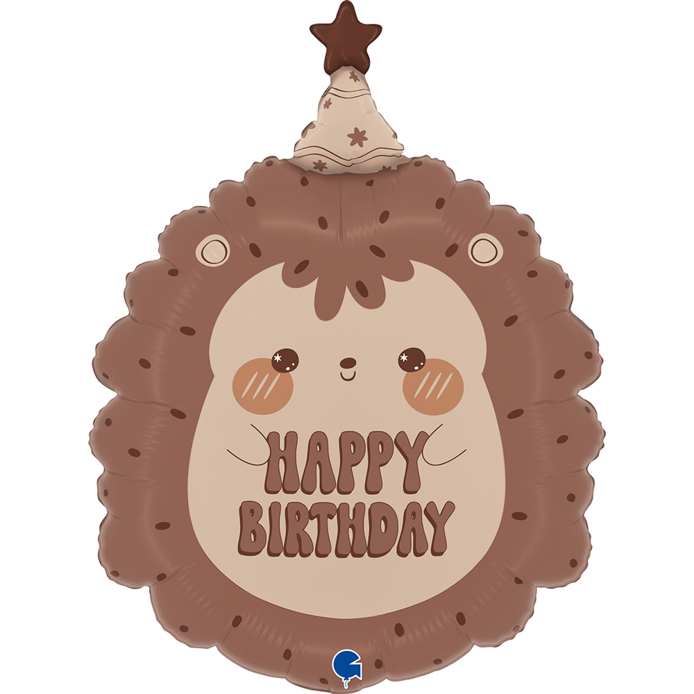 24-mpaloni-skantzochoiros-happy-birthday_1 24'' Μπαλόνι Σκαντζόχοιρος ''Happy Birthday'' - Image 1