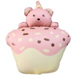 28'' Μπαλόνι Cupcake Με ροζ Αρκουδάκι