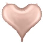 30" Μπαλόνι Ροζ-χρυσό σατέν Καρδιά funky