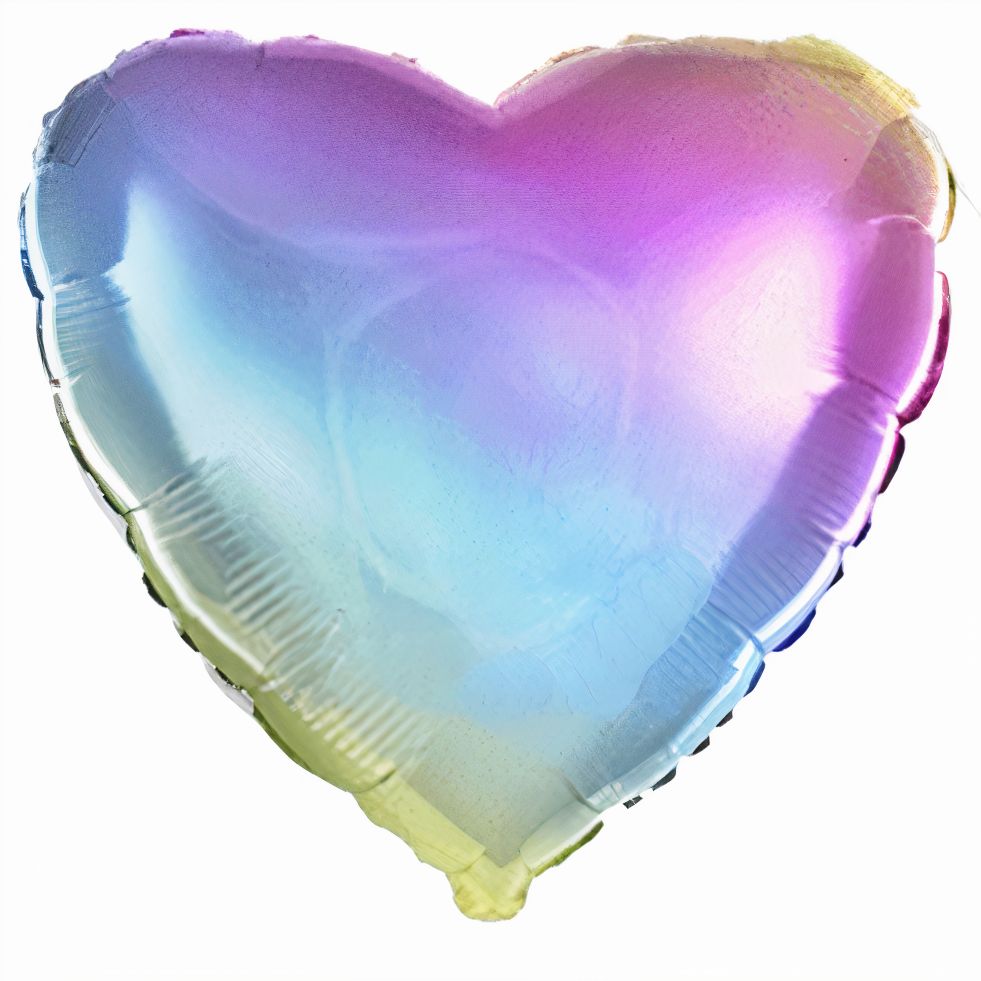 32_-mpaloni-kardia-pastel-rainbow_1 18" Μπαλόνι Καρδιά παστέλ Rainbow - Image 1