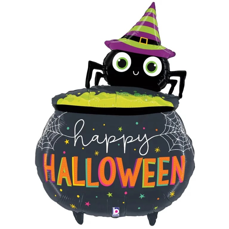 34_-mpaloni-kazani-happy-halloween_1 34" Μπαλόνι Καζάνι Happy Halloween - Image 1