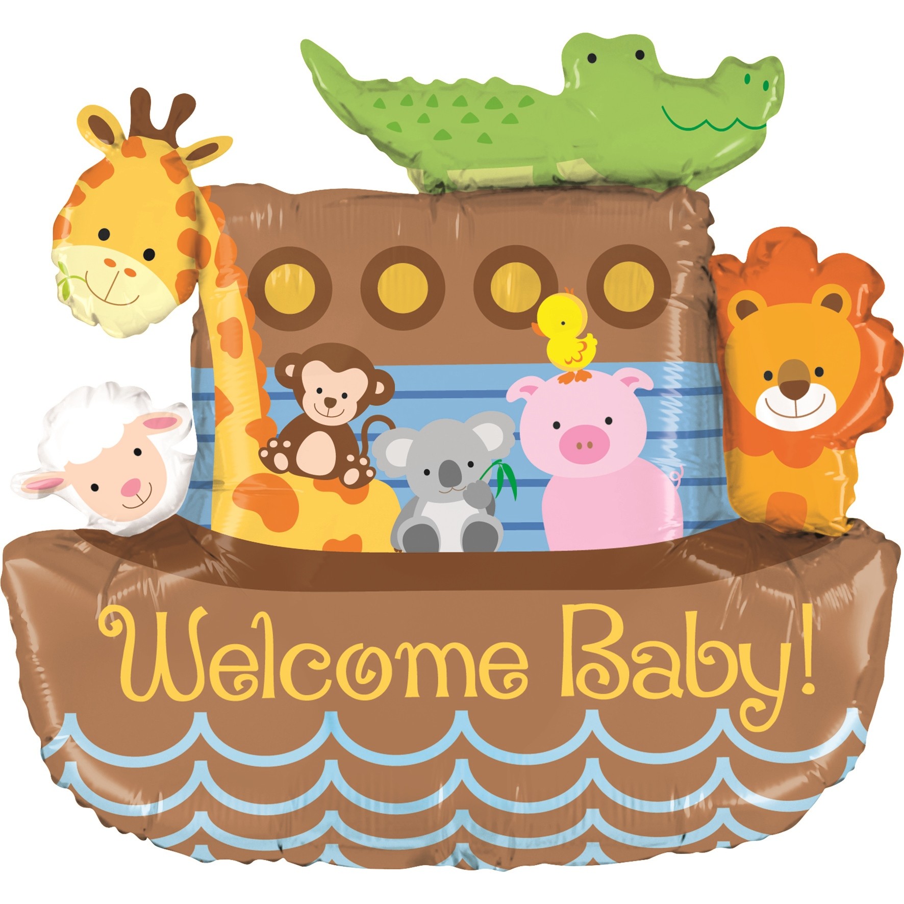 37-mpaloni-kivotos-toi-noe-welcome-baby_1 37'' Μπαλόνι Κιβωτός του Νώε Welcome Baby - Image 1