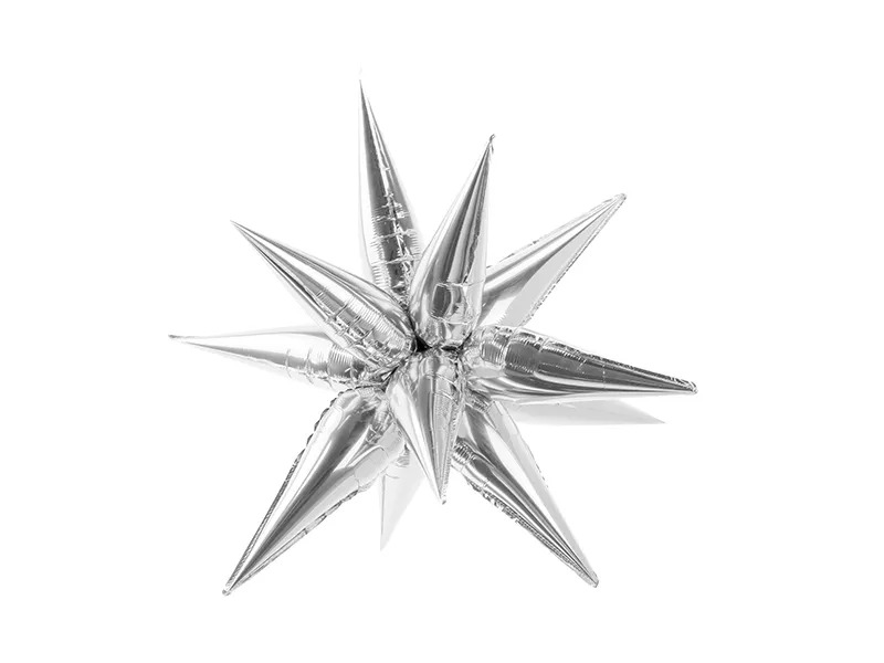 3d-mpaloni-asteri-asimi-70-cm_1 3D Μπαλόνι Αστέρι ασημί (70 cm) - Image 1