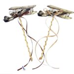 Διακοσμητικά στικάκια Vintage Αεροπλανάκι (3 τεμ)