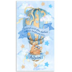 Αφίσα για βάπτιση Αερόστατο Αρκουδάκι 1,30m