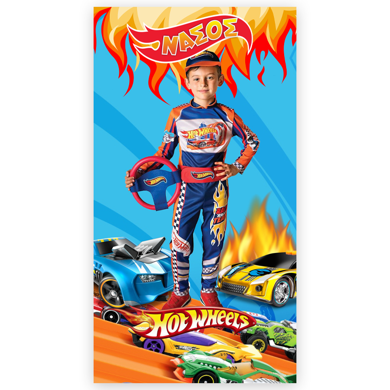 afisa-party-hot-wheels Αφίσα πάρτυ Hot Wheels με φωτογραφία - Image 1