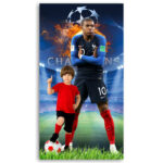 Αφίσα πάρτυ με φωτογραφία Ποδοσφαιριστής – Kylian Mbappé