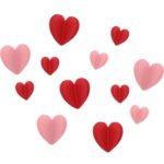 Αυτοκόλλητα 3D Καρδιές  Love is in the air (12 τεμ)