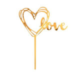 Ακρυλικό Topper τούρτας Love
