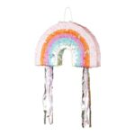 Αναδιπλούμενη Πινιάτα Ουράνιο τόξο με κορδέλες