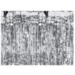 Ασημί Κουρτίνα Πάρτυ (200x100cm)