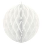 Άσπρη χάρτινη διακοσμητική μπάλα