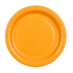 Χάρτινα Πιάτα γλυκού - Πορτοκαλί (6 τεμ)