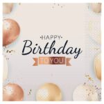 Χαρτοπετσέτες φαγητού Rosegold Birthday (20 τεμ)