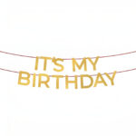 Χρυσή Γιρλάντα It's My Birthday 3m