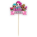 Διακοσμητικό Topper Τούρτας με όνομα - LOL Surprise