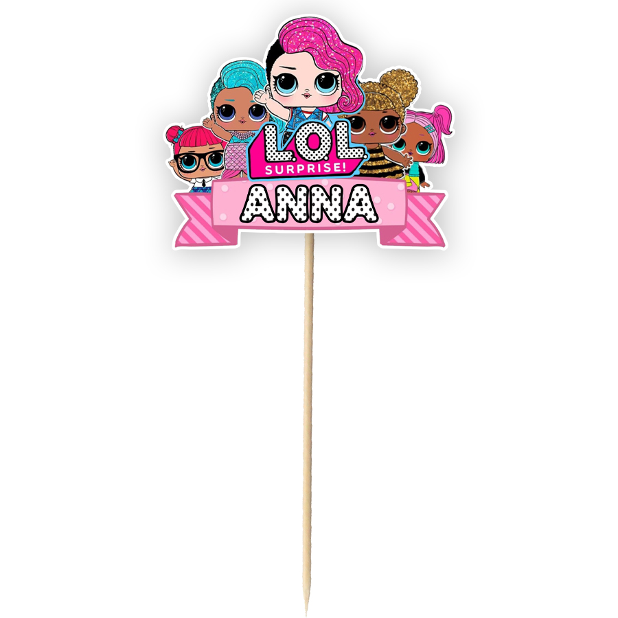 diakosmitiko-topper-tourtas-me-onoma-lol-surprise Διακοσμητικό Topper Τούρτας με όνομα - LOL Surprise - Image 1