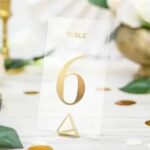 Διάφανη Αρίθμηση Τραπεζιών με χρυσή εκτύπωση (20 τεμ)