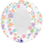 Orbz Διάφανο Μπαλόνι πολύχρωμες Μαργαρίτες