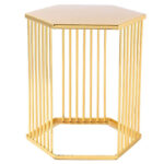 Εξάγωνη χρυσή μεταλλική Βάση δαπέδου για μπουφέ