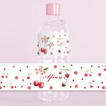 Ετικέτες για μπουκάλια νερού - Κεράσι (8 τεμ)