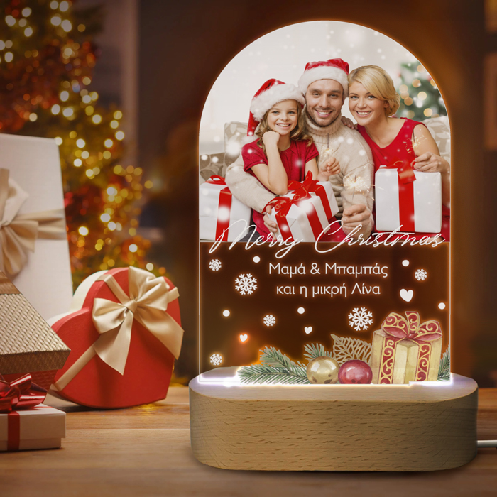fotistiko-led-me-basi-christmas-gifts-me-fotografia Φωτιστικό led με βάση - Christmas gifts με φωτογραφία - Image 1