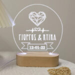 Φωτιστικό led plexiglass - Diamond Heart