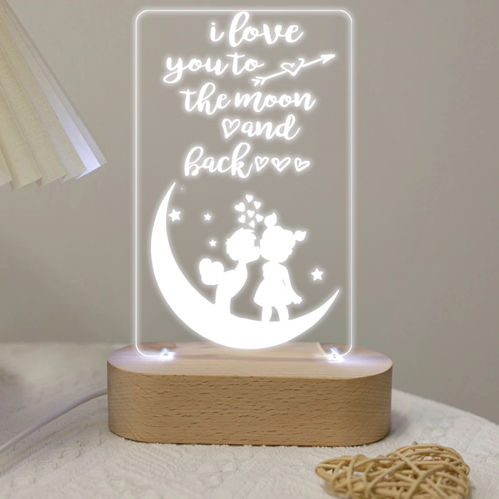 fotistiko-led-plexiglass-love-you-to-the-moon-and-back Φωτιστικό led & plexiglass - Τo the Moon and Back - Image 1