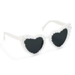 Γυαλιά Καρδιά με πέρλες (λευκά)