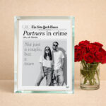 Γυάλινη κορνίζα  με εφέ καθρέπτη Partners in Crime