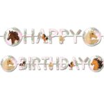 Γιρλάντα Happy Birthday Άλογο Φλοράλ