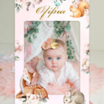 Κάδρο Photobooth Ελαφάκι φλοράλ