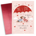 Κάρτα Αγίου Βαλεντίνου - Σκυλάκια 'To the One I Love'