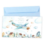 Ευχετήρια Κάρτα για αγοράκι - Αεροπλανάκι