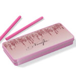 Κασετίνα με όνομα - Rosegold Glitter