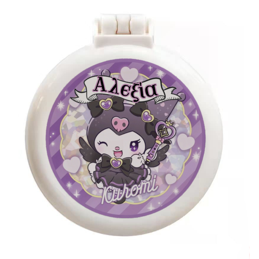 kathreftaki-me-xtenaki-kuromi Καθρεφτάκι με χτενάκι - Kuromi - Image 1