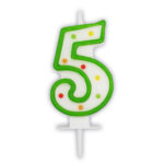 Κεράκι Τούρτας Aριθμός 5 πουά