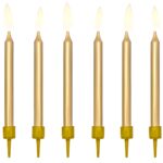 Κεράκια τούρτας Χρυσά (6 τεμ)